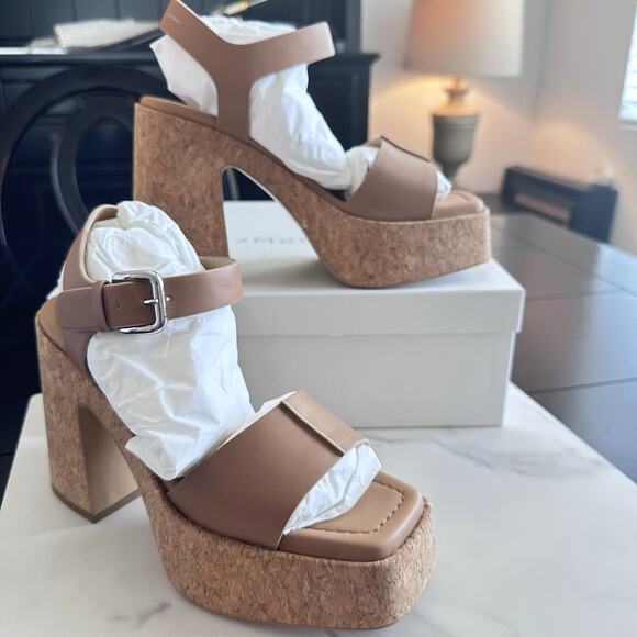 Stella McCartney Womens Skyla Alter Brown Platform Heels 38.5 Medium (MSRP $925) - Picture 2 of 7